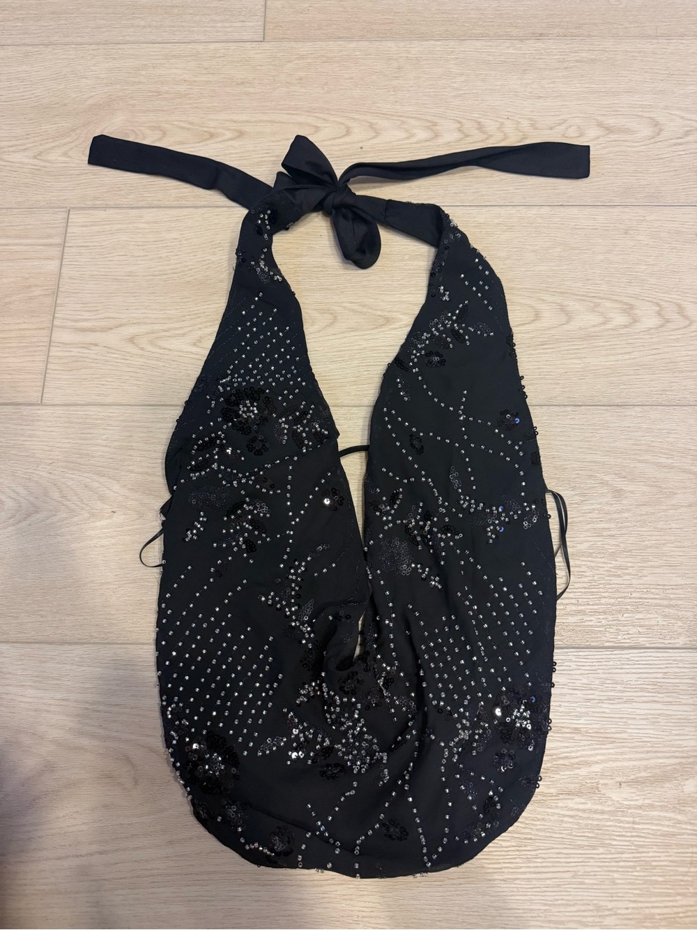 Black edikted sequin top